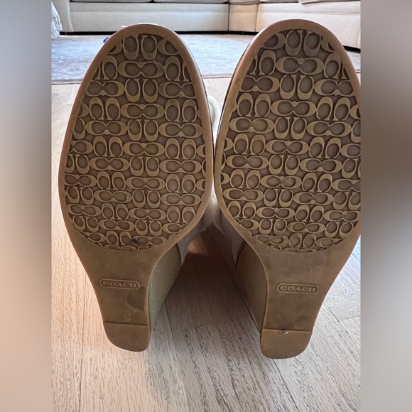 Tan signature Coach wedge boots - Picture 2 of 3